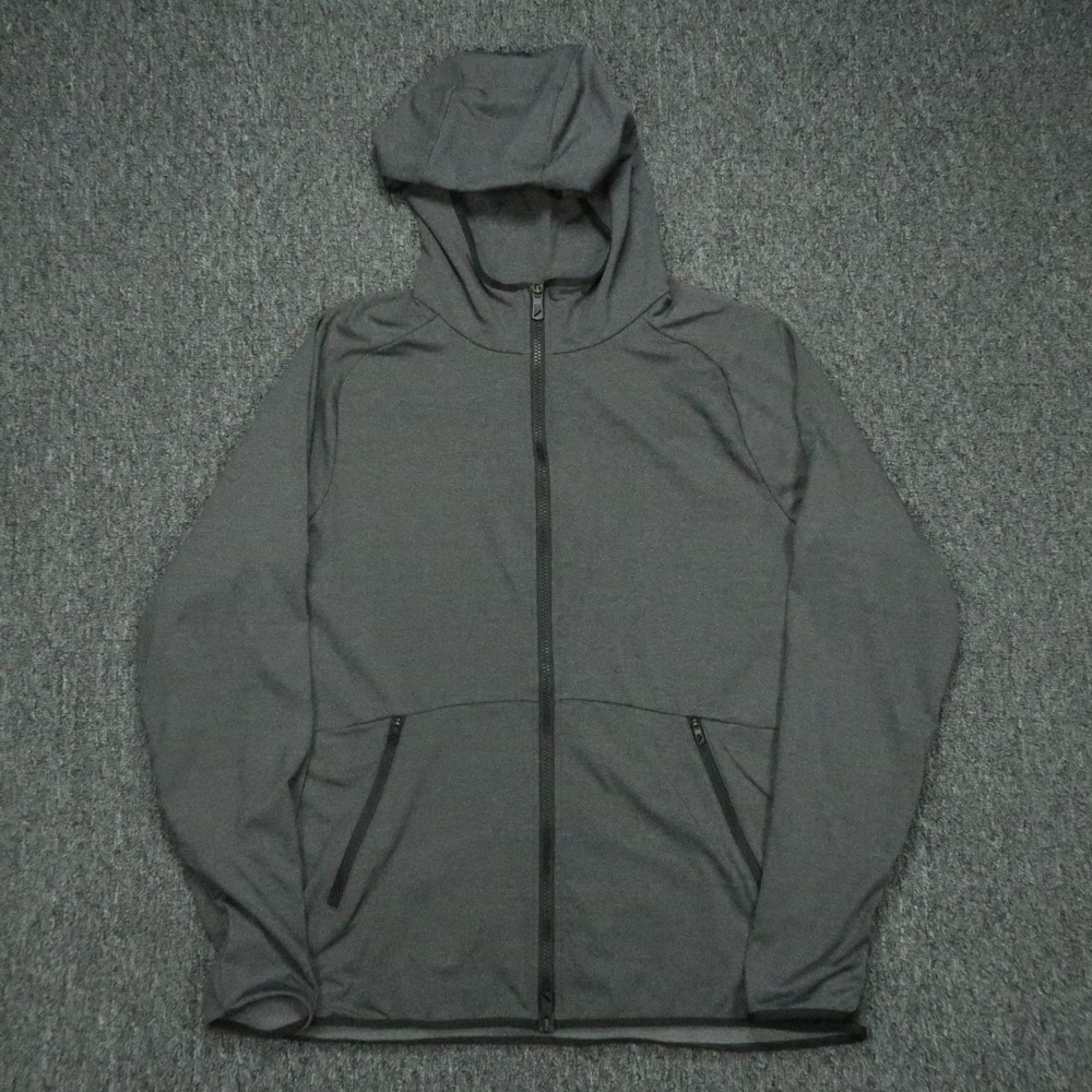 Hill City Hoodie Mens Large Gray Full Zip‎ Pockets Long Sleeve Performance